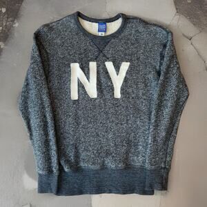 Ebbets Field Flannels Sweatshirt XS Gray New York Fleece Pullover J Crew